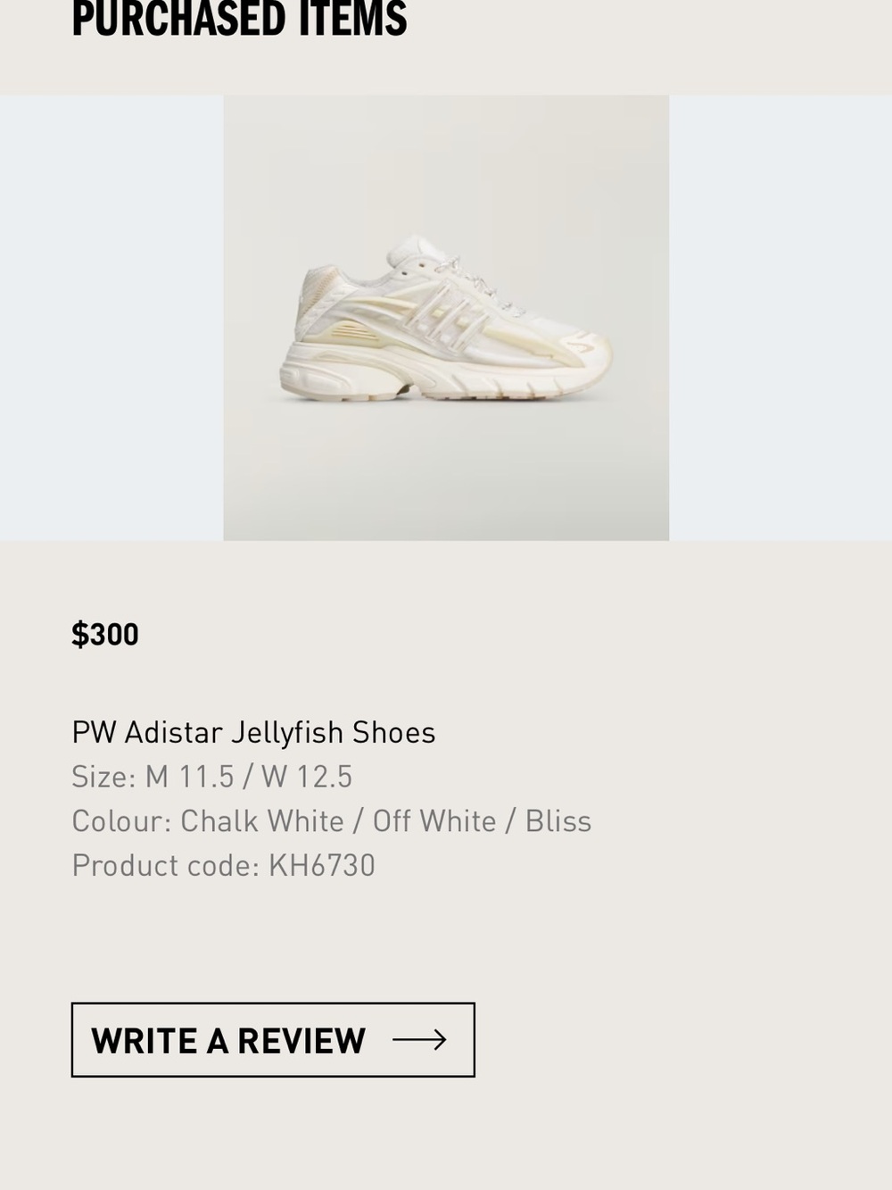 adidas PW Adistar Jellyfish Sneakers in Off White